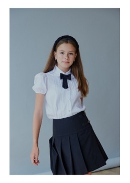 MiliLook біла шкільна блуза для дівчинки Заріна Під замовлення